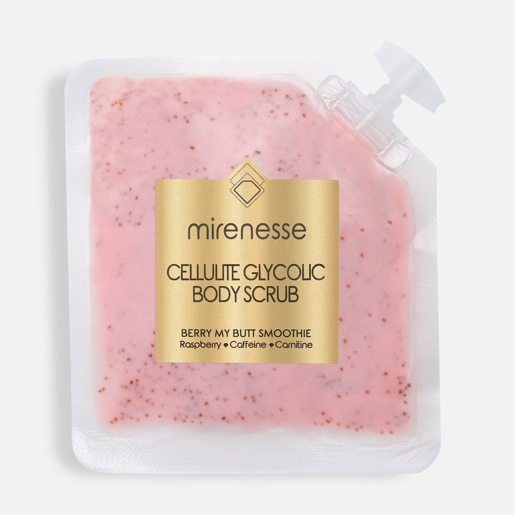 MIRENESSE SKINCARE 20g/ 0.7oz Cellulite Glycolic Body Scrub Mini-Berry My Butt Smoothie