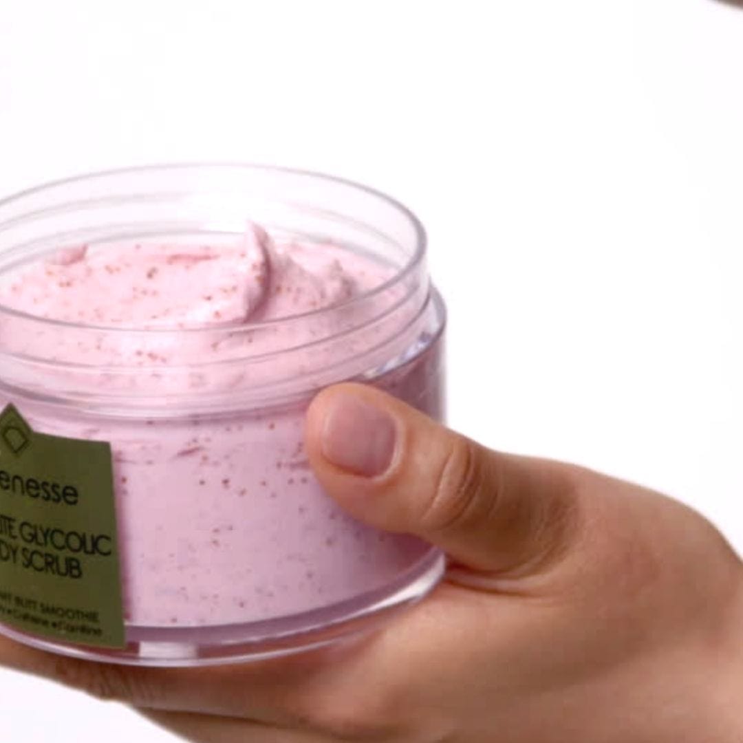 MIRENESSE SKINCARE 200g/ 7oz Cellulite Glycolic Body Scrub-Berry My Butt Smoothie