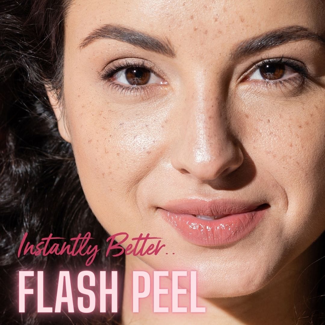 Flash Glow Deep Peel Wipes 20 Pack Aha Microderm Exfoliation Glass Glow