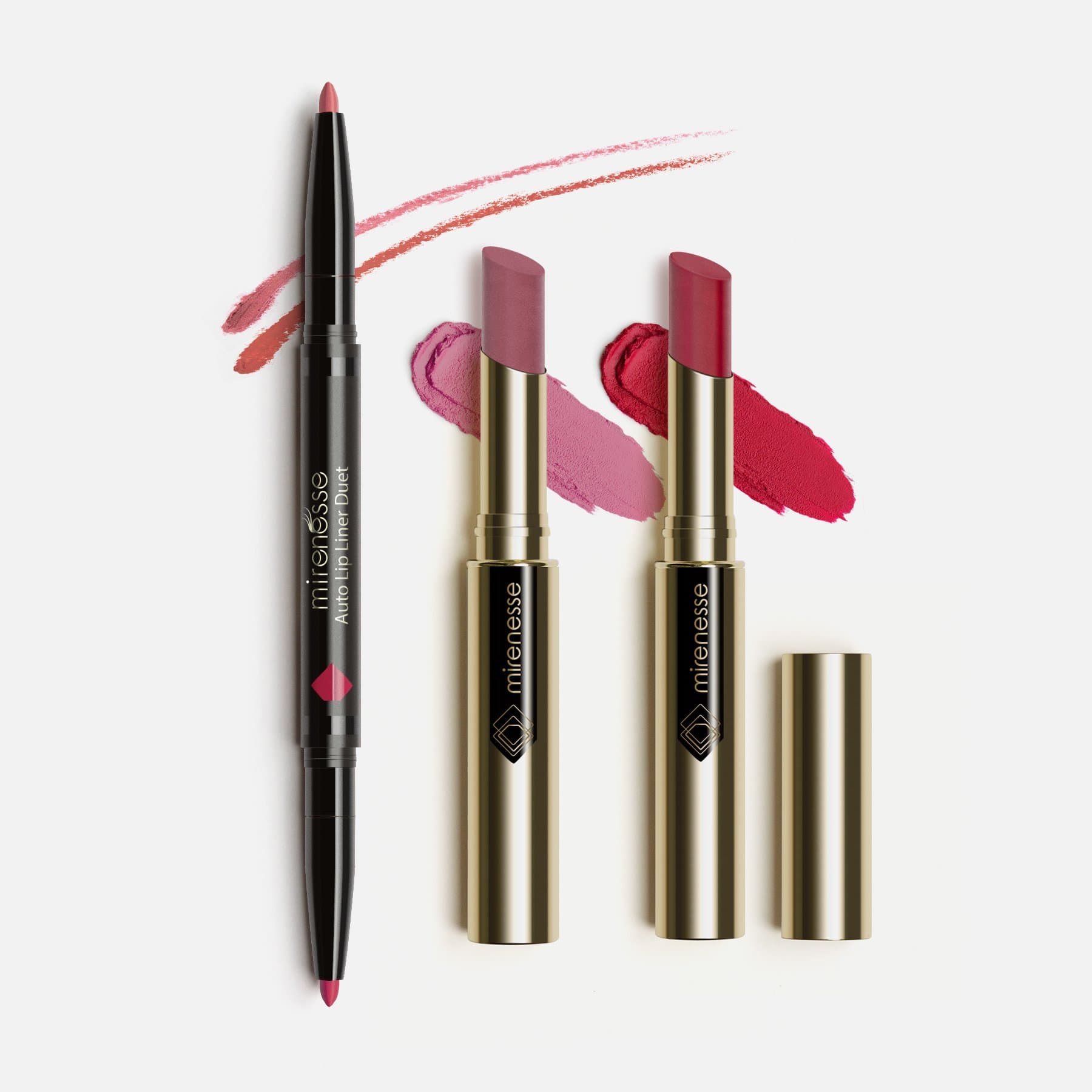 MIRENESSE PACK LIP Matte Pleasure & Pain French Kiss Rose Kit