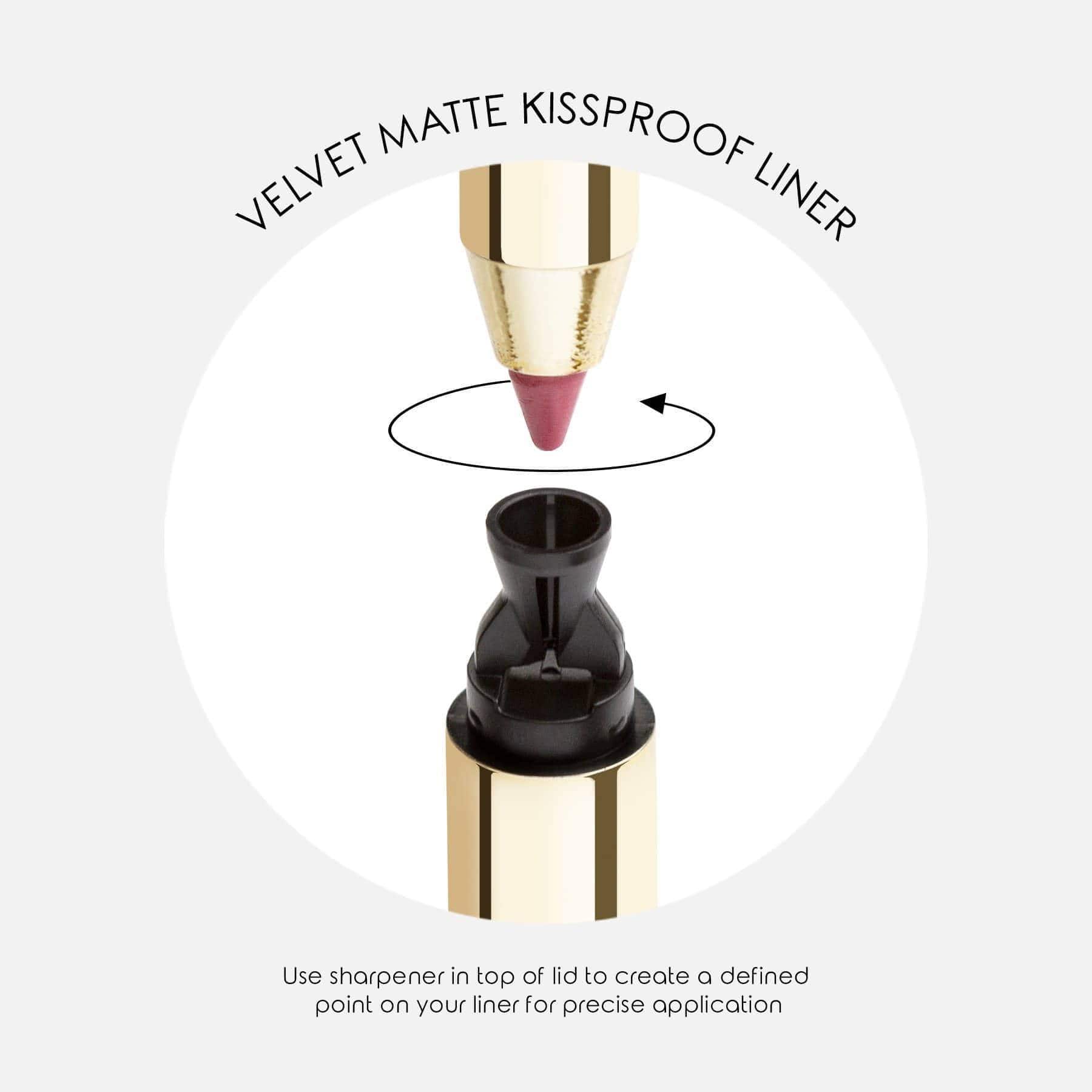 MIRENESSE LIP LINER 0.4g / .01oz / 3.Of Rose All Day Velvet Matte Kissproof Liner 3. Of Rose