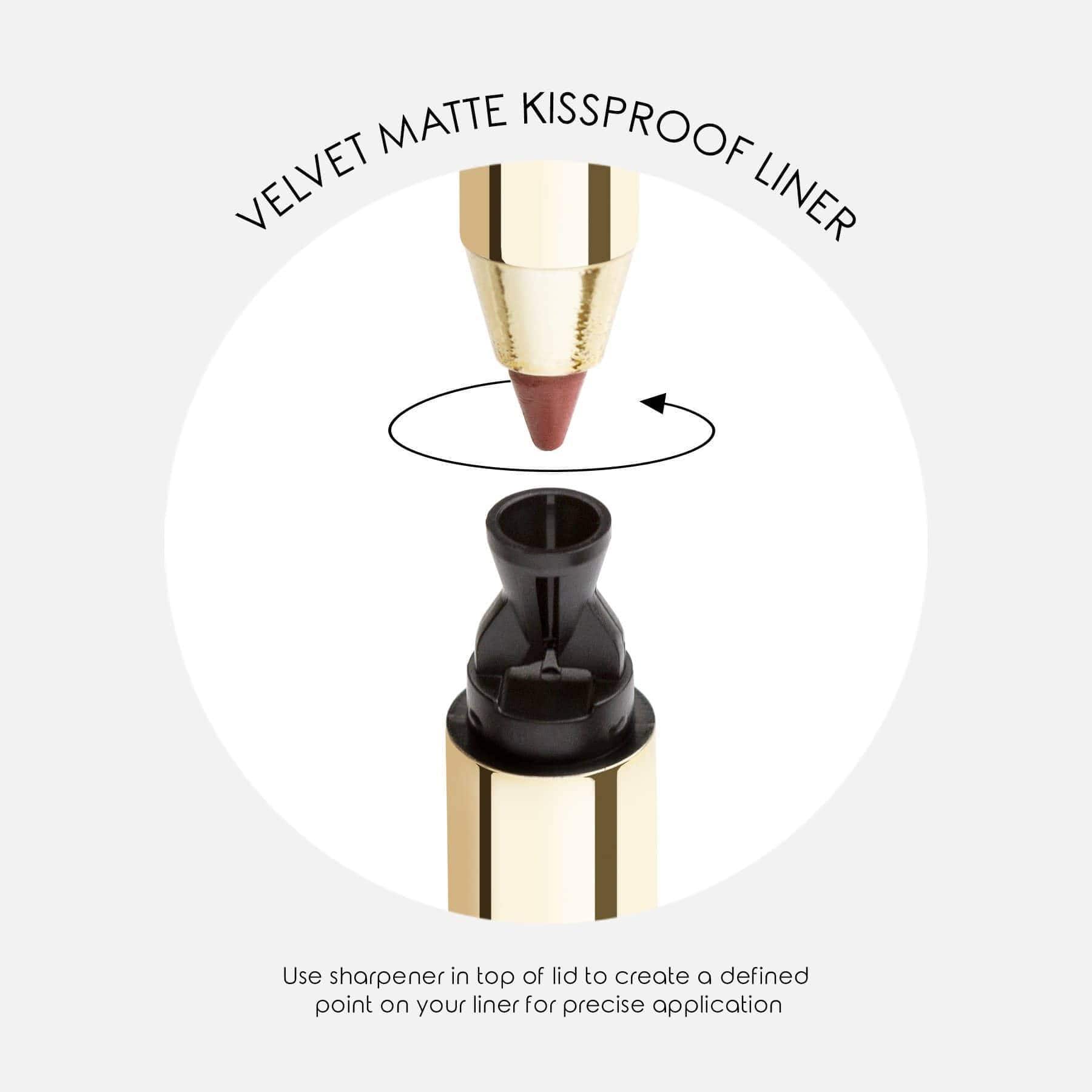 MIRENESSE LIP LINER 0.4g / .01oz / 4 .Of Nude All Day Velvet Matte Kissproof Liner 4. Of Nude