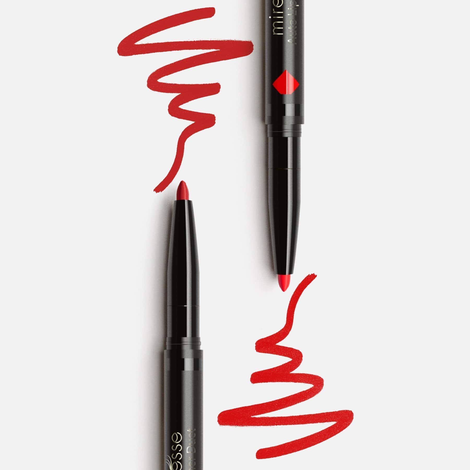 MIRENESSE LIP LINER 2x0.25g / 0.01oz / 1. Racy Reds Auto Lip Liner Duet 1. Racy Reds