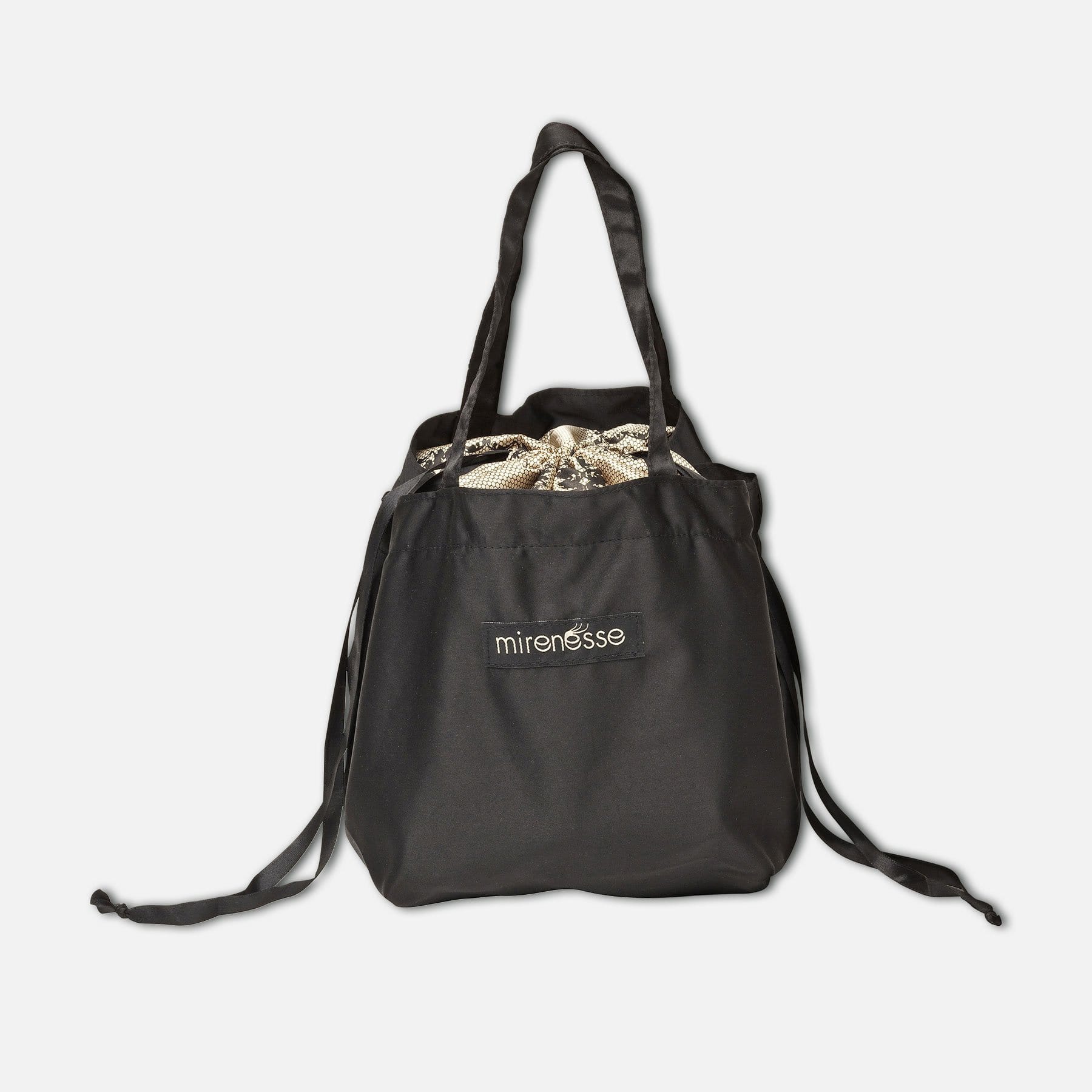 MIRENESSE BAGS Handle length 15cm Luxury Satin Drawstring Skincare Bag