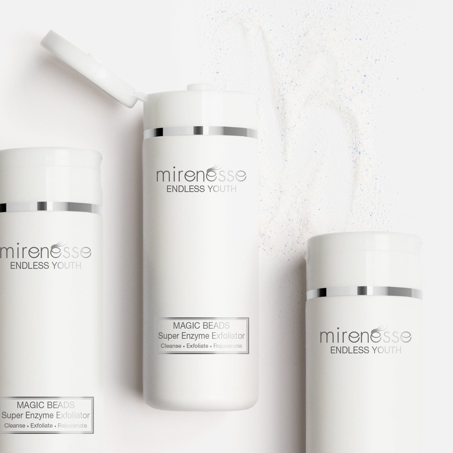 MIRENESSE CLEANSER 60g / 2oz USA Endless Youth Magic Beads Enzyme Cleanser- Acne- Dark Spots-Rough Skin Gentle Exfoliator