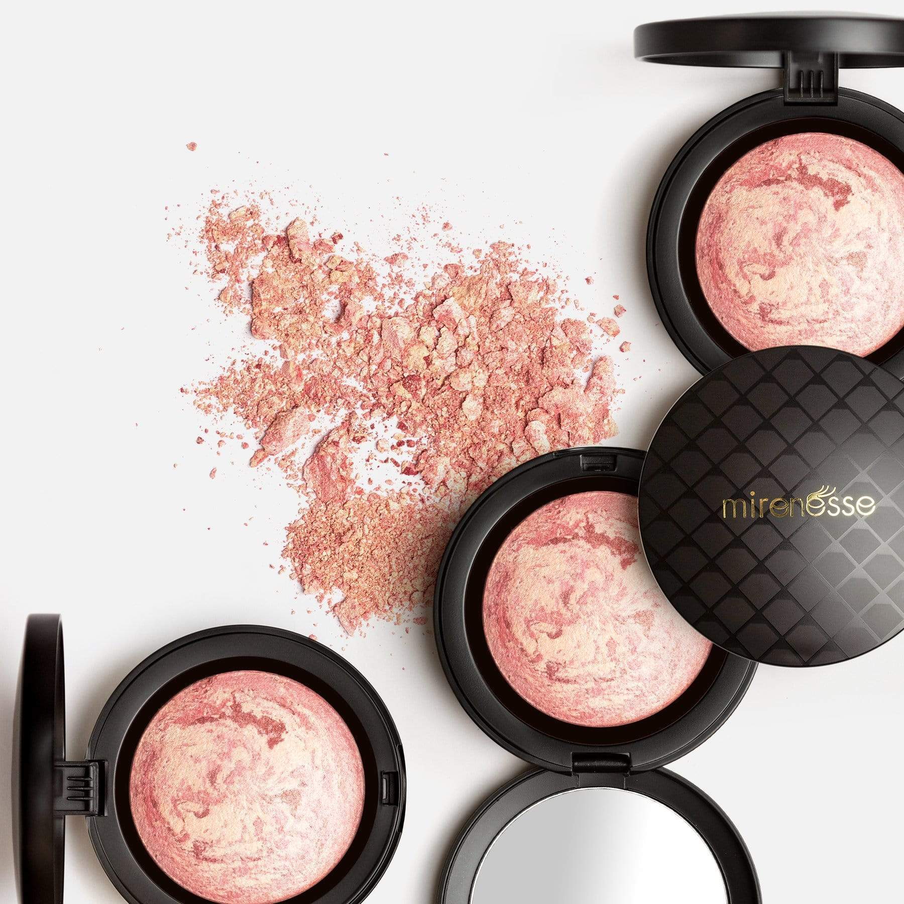 MIRENESSE BLUSH 12g / 0.42oz / 1. Paros Pink Marble Mineral Blush Face Powder 1. Paros Pink