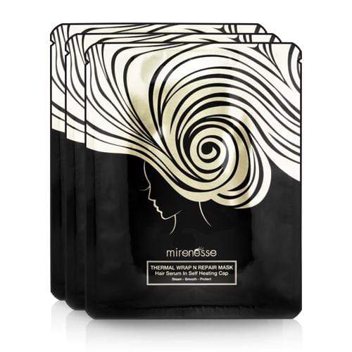 MIRENESSE PACK AON 40g/ 1.4oz x 3 Thermal Wrap N Repair Hair Mask 3 Pack -Winner Best Hair Innovation - 40g / 1.4oz X3