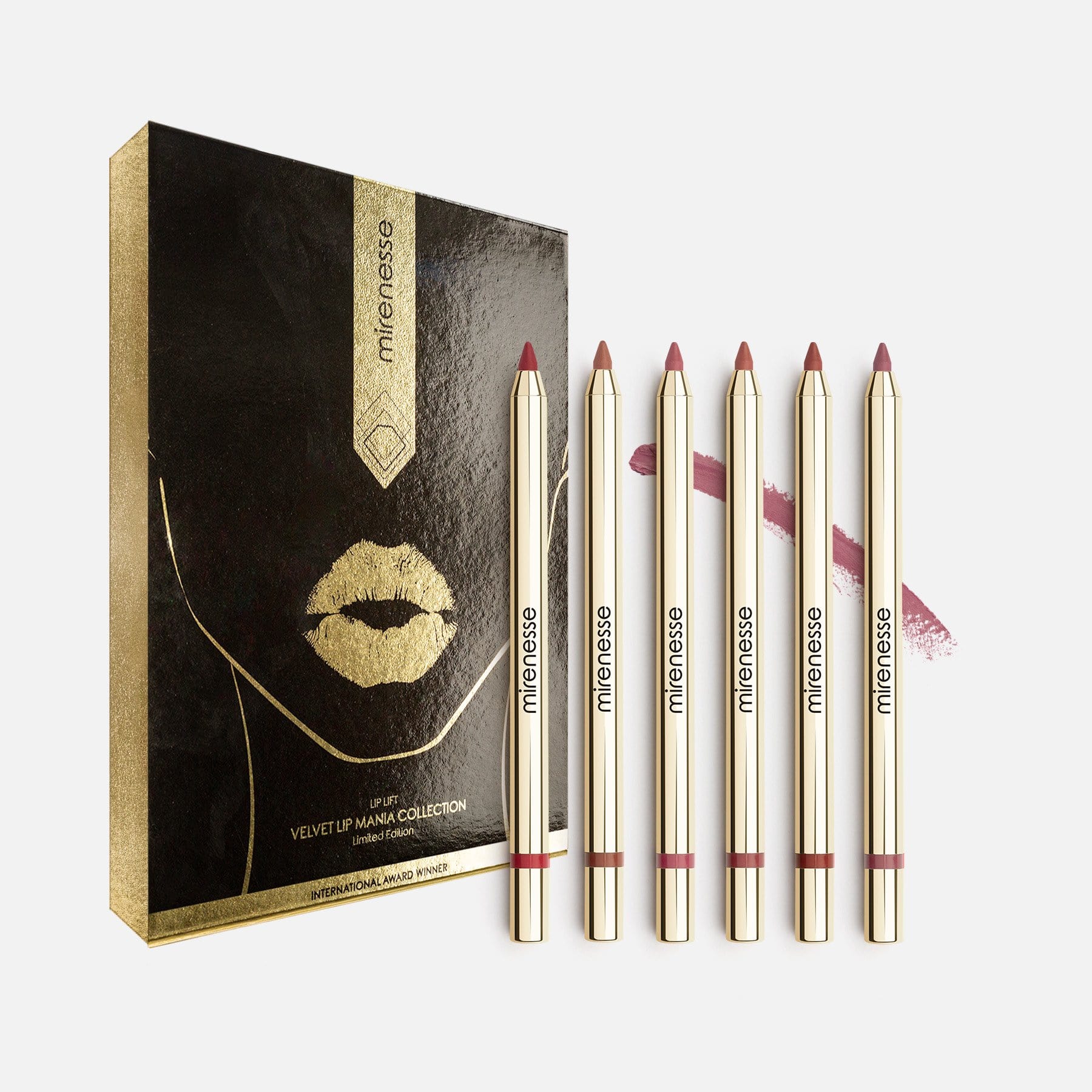 MIRENESSE PACK LIP I Want Them All - All Day Kiss Proof Lip Liner 6pce Kit