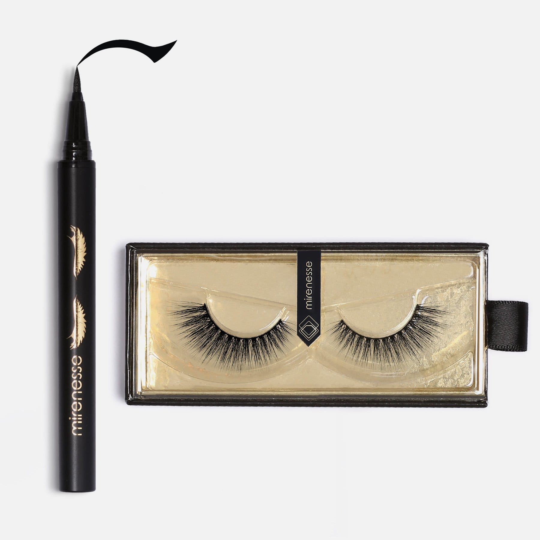 MIRENESSE PACK LASHES Adhesive Liner + Reusable False Lash Bond Kit - 8. Julia 5d Faux Mink
