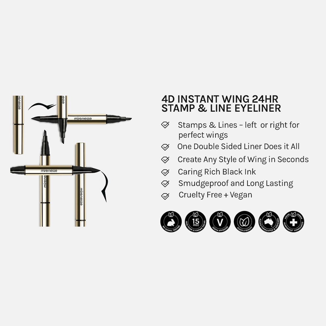 MIRENESSE PACK EYE Natural - Easy False Lashes & 4D Wing Stamp Liner
