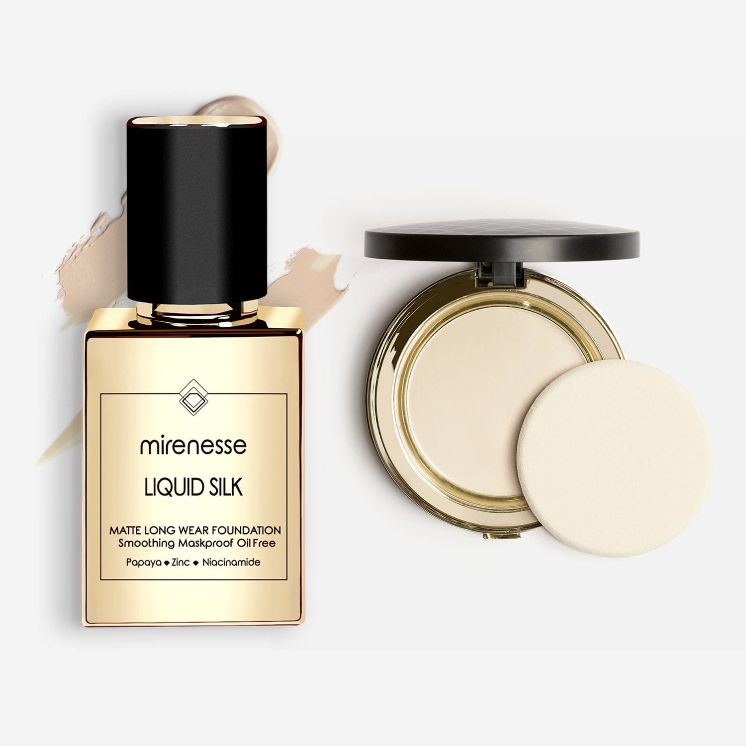 MIRENESSE PACK FOUNDATION Full-Size / 13. Vanilla Skin Clone Foundation Essentials 2pce Kit