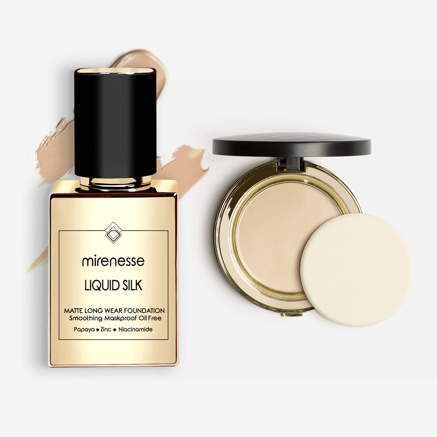 MIRENESSE PACK FOUNDATION Full-Size / 23. Mocha Skin Clone Foundation Essentials 2pce Kit