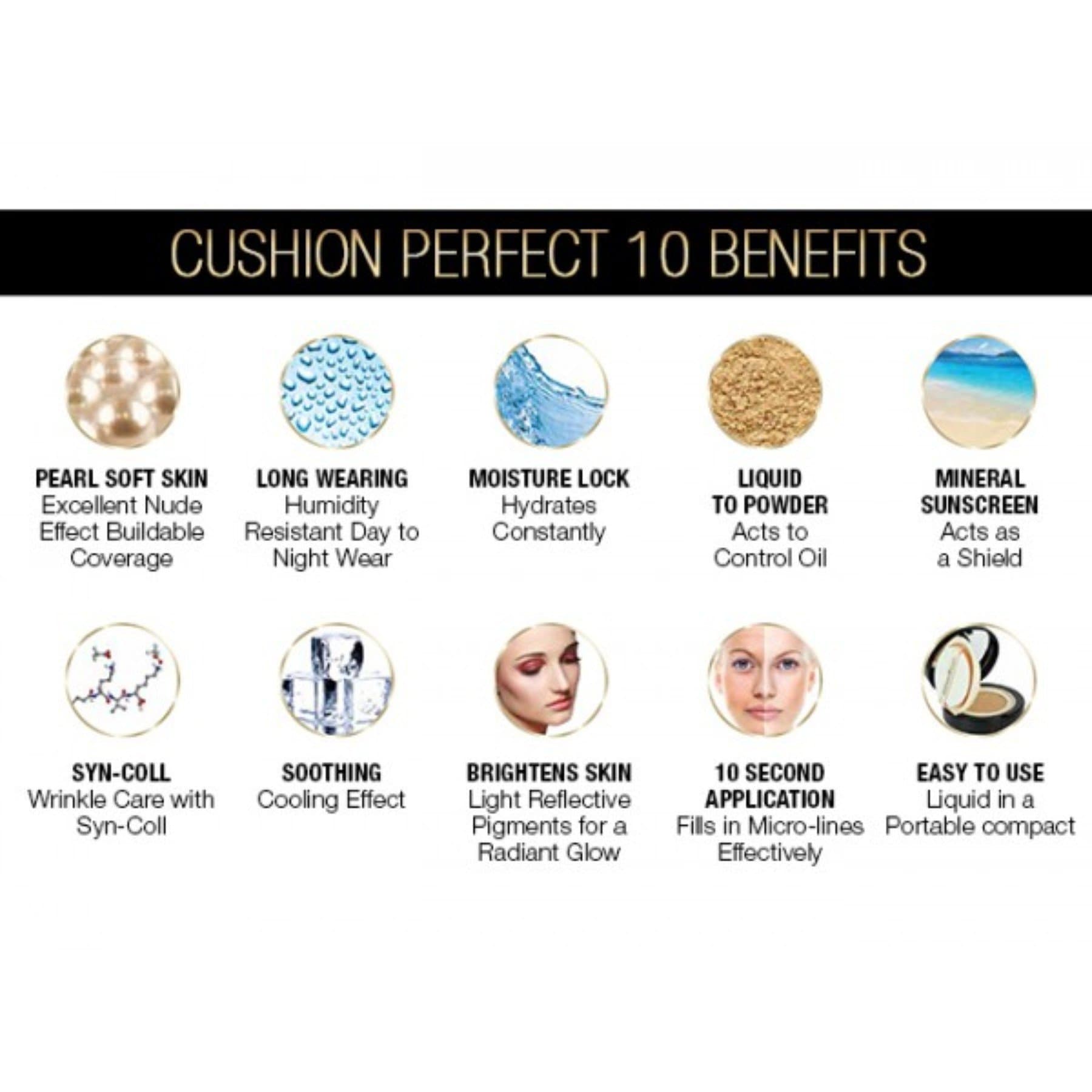 MIRENESSE FOUNDATION 10 Collagen Cushion Compact Foundation- Winner Best Foundation(round)