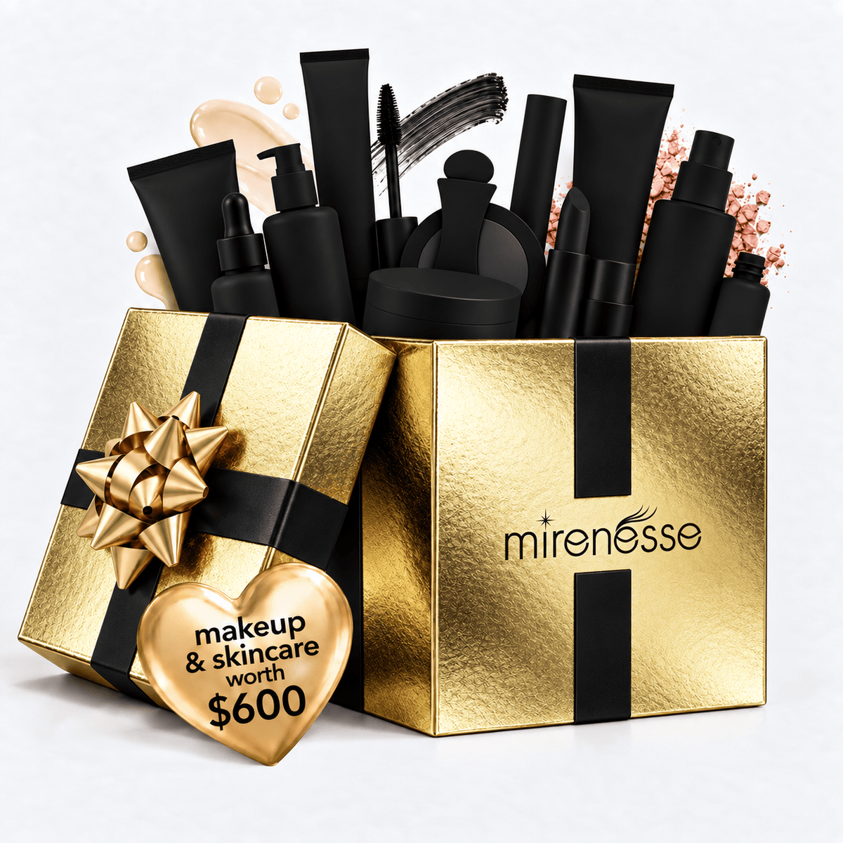 MIRENESSE PACK VIP Golden Glow Makeup & Skincare Mystery Kit  Worth $600  Full Size