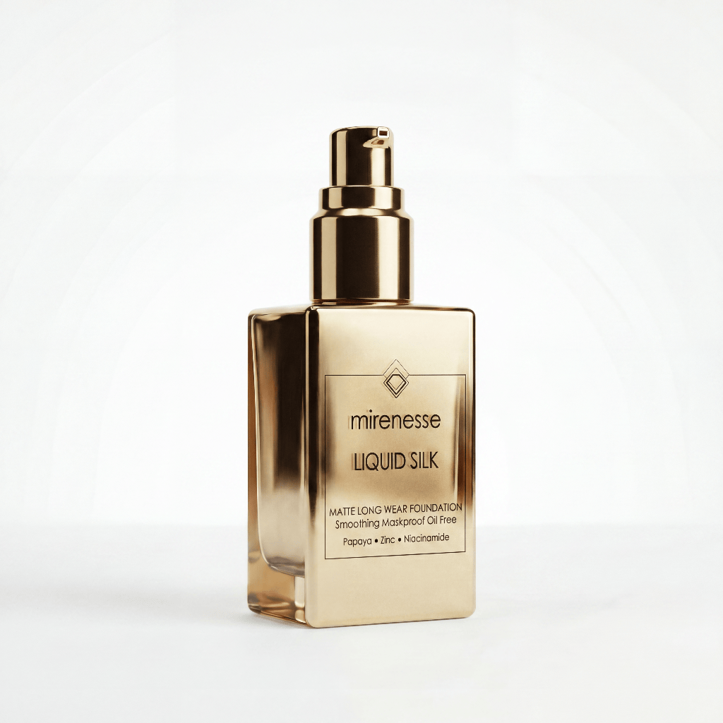 MIRENESSE FOUNDATION New Liquid Silk Matte Long Wear Foundation Spf25-Light | Medium Shades