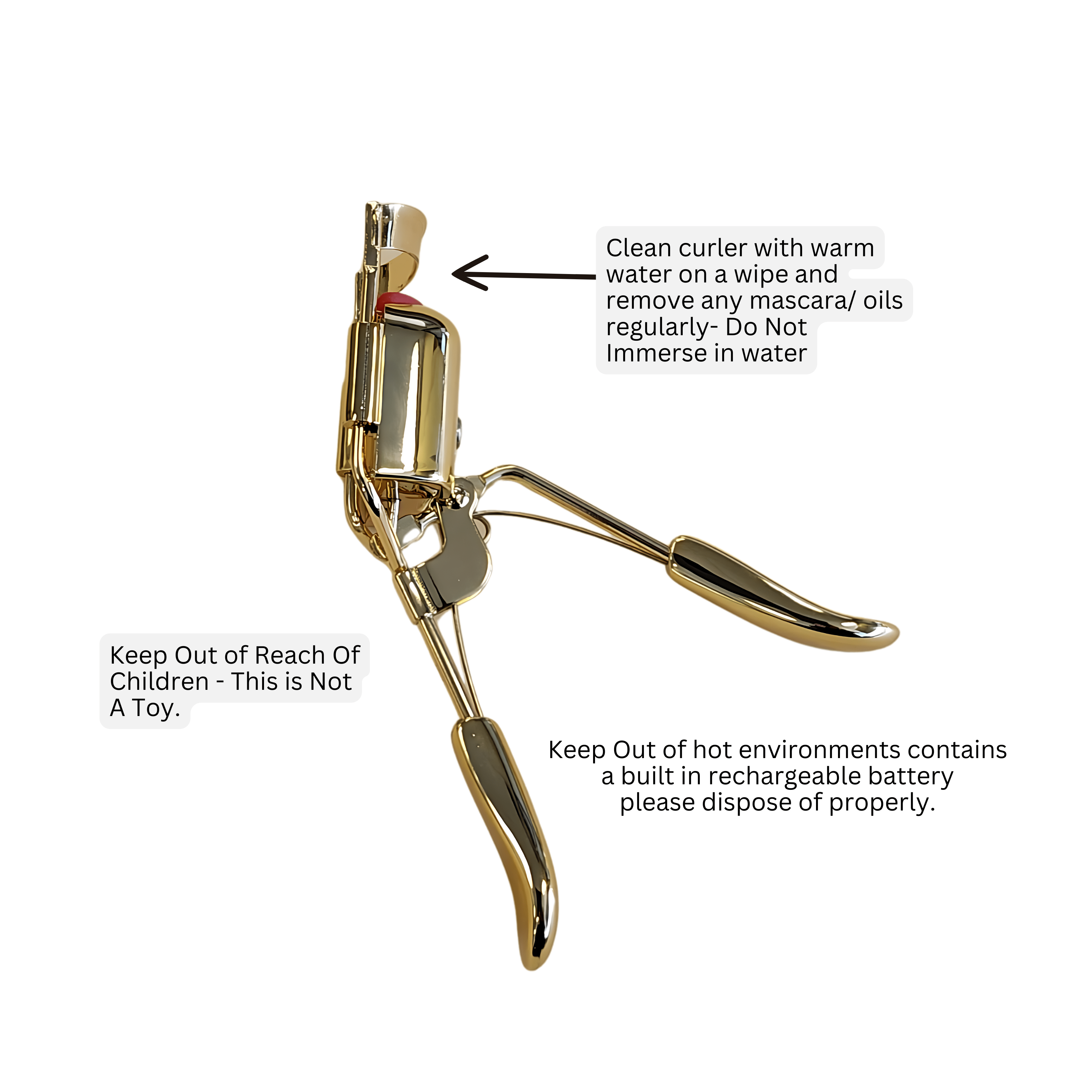 Mirenesse Eyes New Megacurl Heated Eyelash Curler | Safe Gentle Long Lasting Curl | Rechargeable