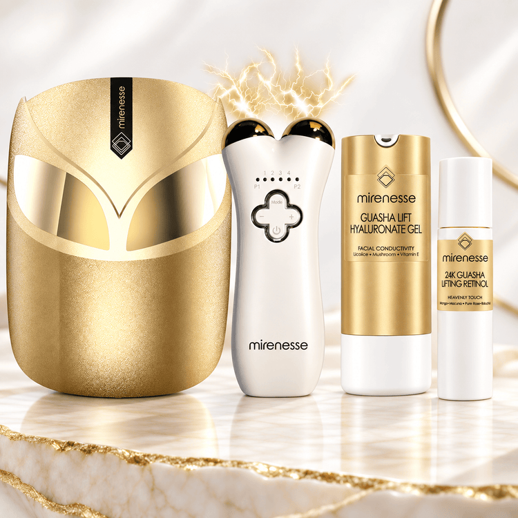 MIRENESSE TOOLS & ACCESSORIES Skin LIFT Bundle - Powerlift Device+ Infrared Ir288 Led Mask FDA Cleared + 2 Serums