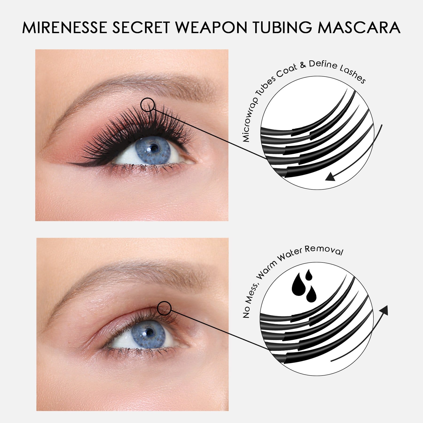 MIRENESSE PACK AON Secret Weapon Eyes 4D Stamp Eyeliner & Mascara