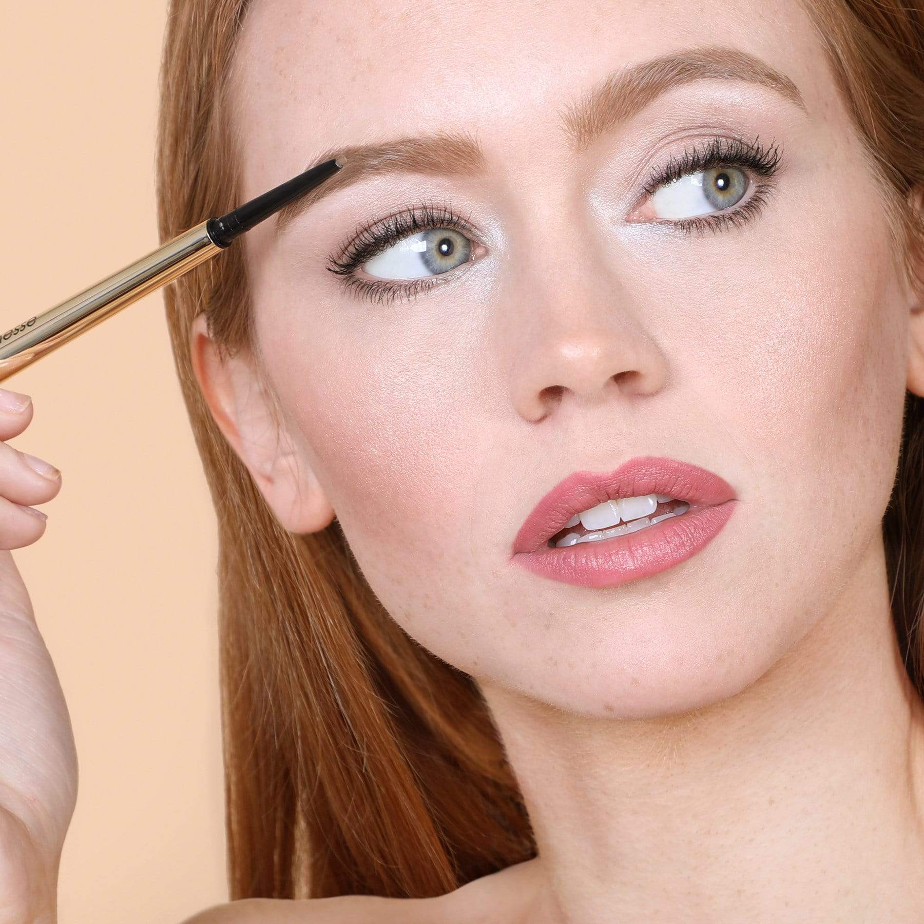 MIRENESSE BROW 0.2g/0.05g / 0.01oz/0.002oz / 2. Silk Brown All Day Micro Brow Pencil + Definer Crayon 2. Silk Brown