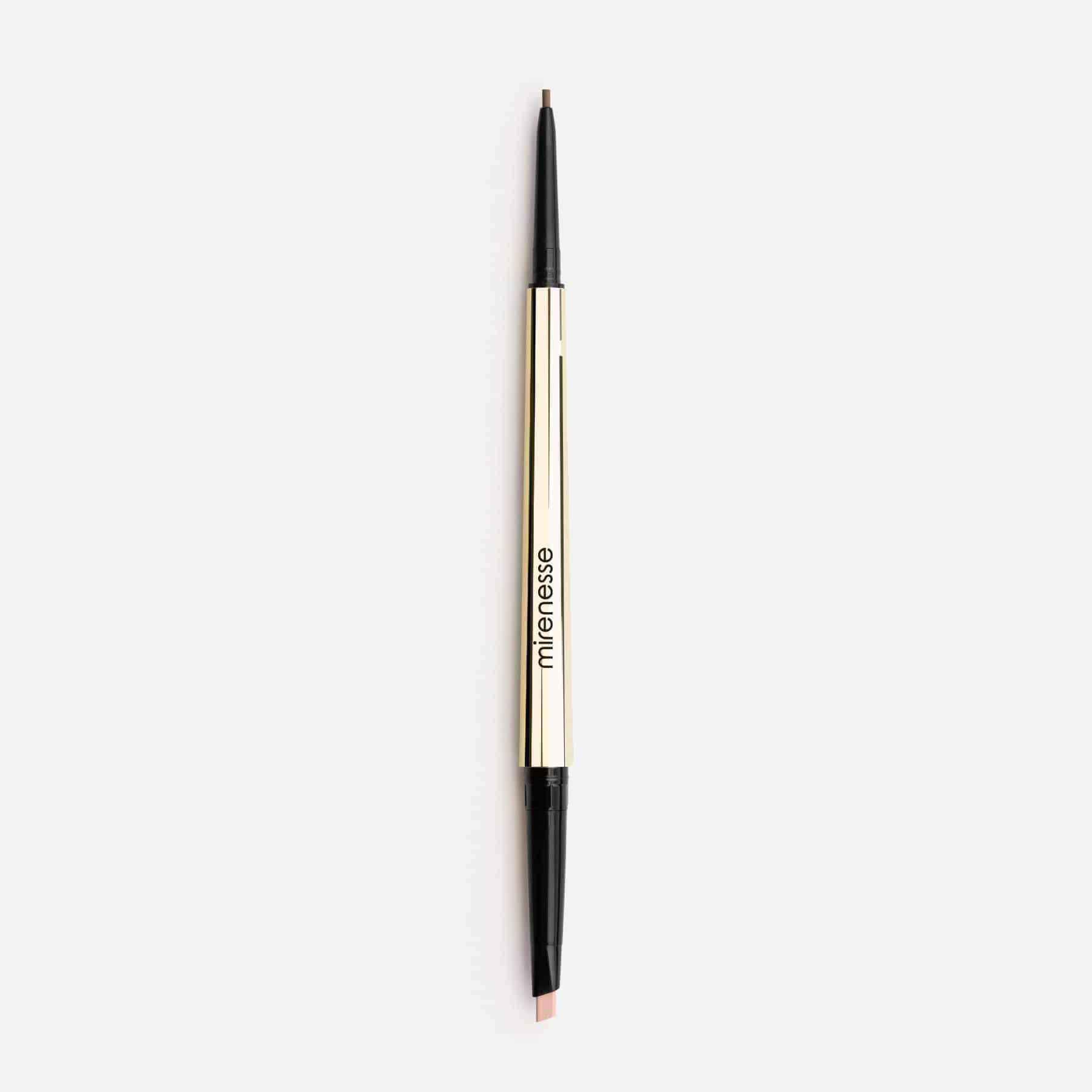 MIRENESSE BROW 0.2g/0.05g / 0.01oz/0.002oz / 2. Silk Brown All Day Micro Brow Pencil + Definer Crayon 2. Silk Brown