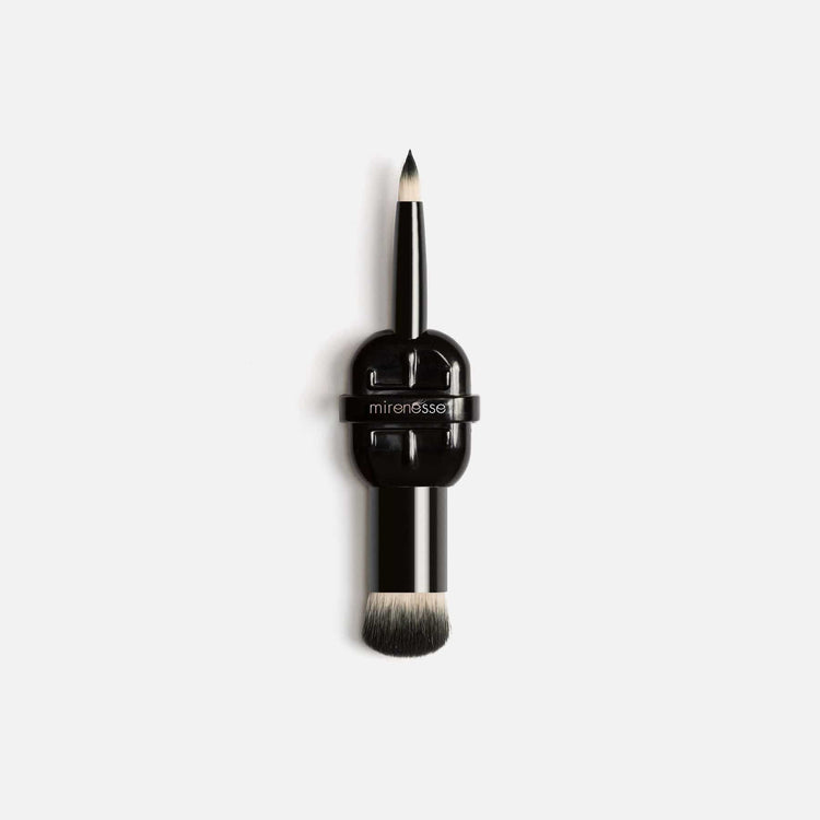 MIRENESSE BRUSH Default Powder & Concealer Brush Duet + Travel Caps – Vegan (AU)