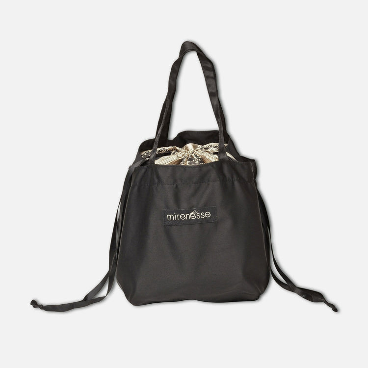 MIRENESSE BAGS Handle length 15cm Luxury Satin Drawstring Skincare Bag