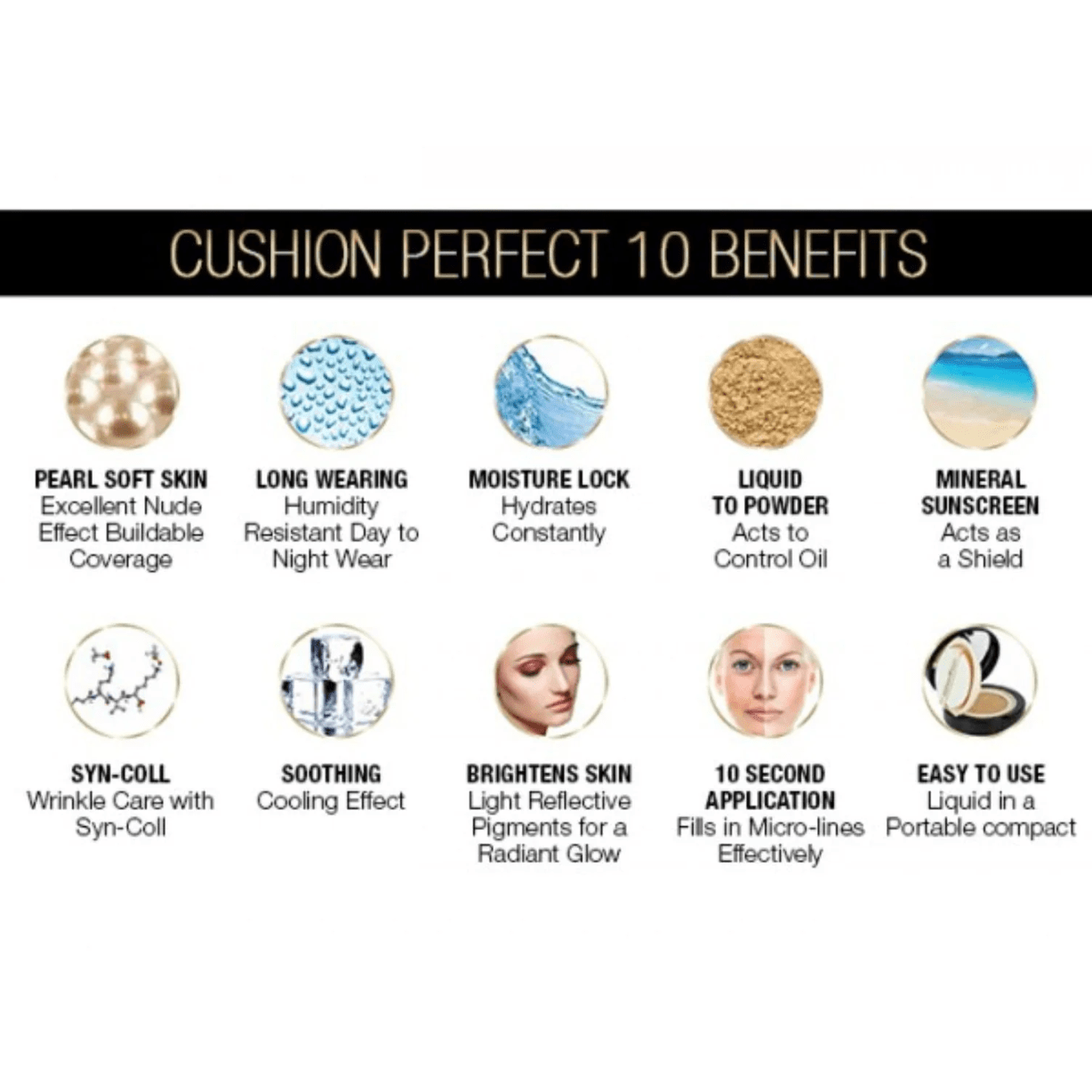 10 Collagen Cushion Compact Supreme Serum Foundation + Free Full Size Refill