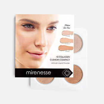 MIRENESSE FOUNDATION 6g / 0.21oz / Medium shades 21/23/25 4pce Starter Collagen Cushion Foundation Medium