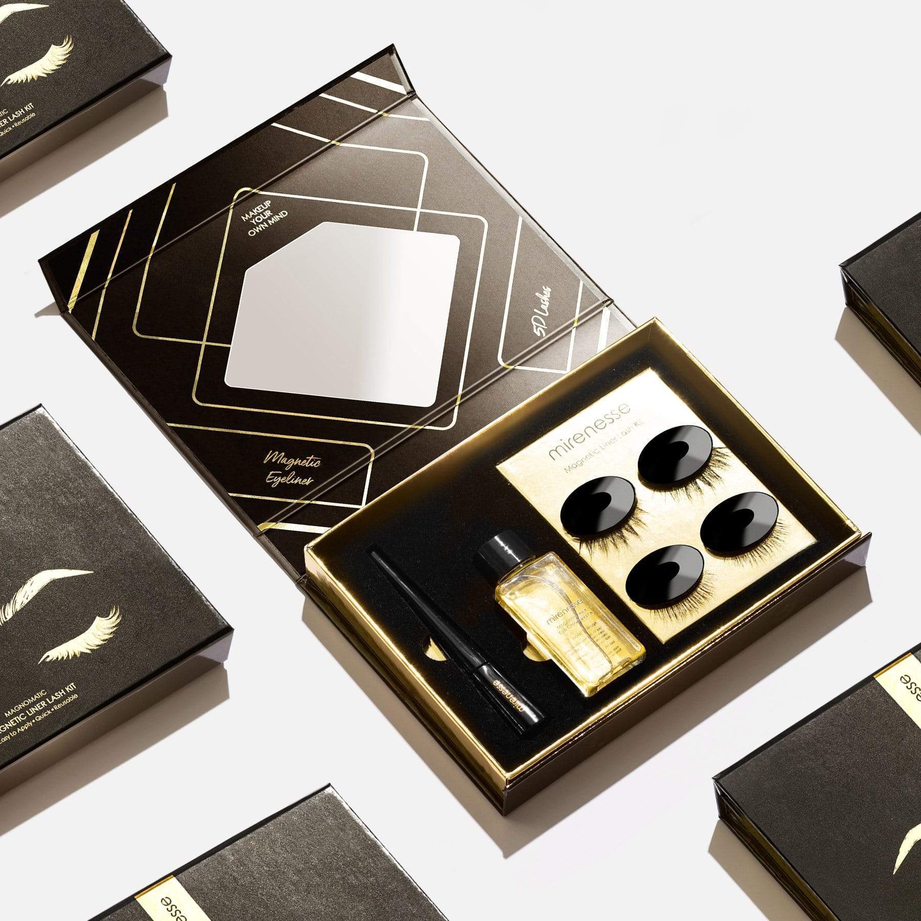 MIRENESSE LASHES Magnomatic Magnetic Eyeliner + 5d Lashes Day & Night Kit - Volume Vivian