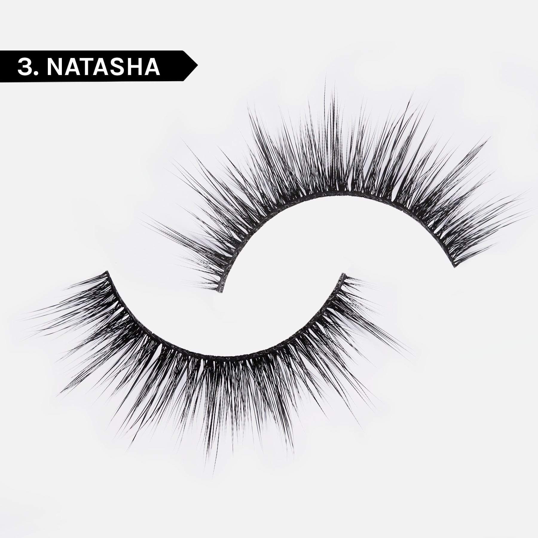 MIRENESSE PACK LASHES Adhesive Liner + Reusable False Lash Bond Kit  3. Natasha 5d Faux Mink
