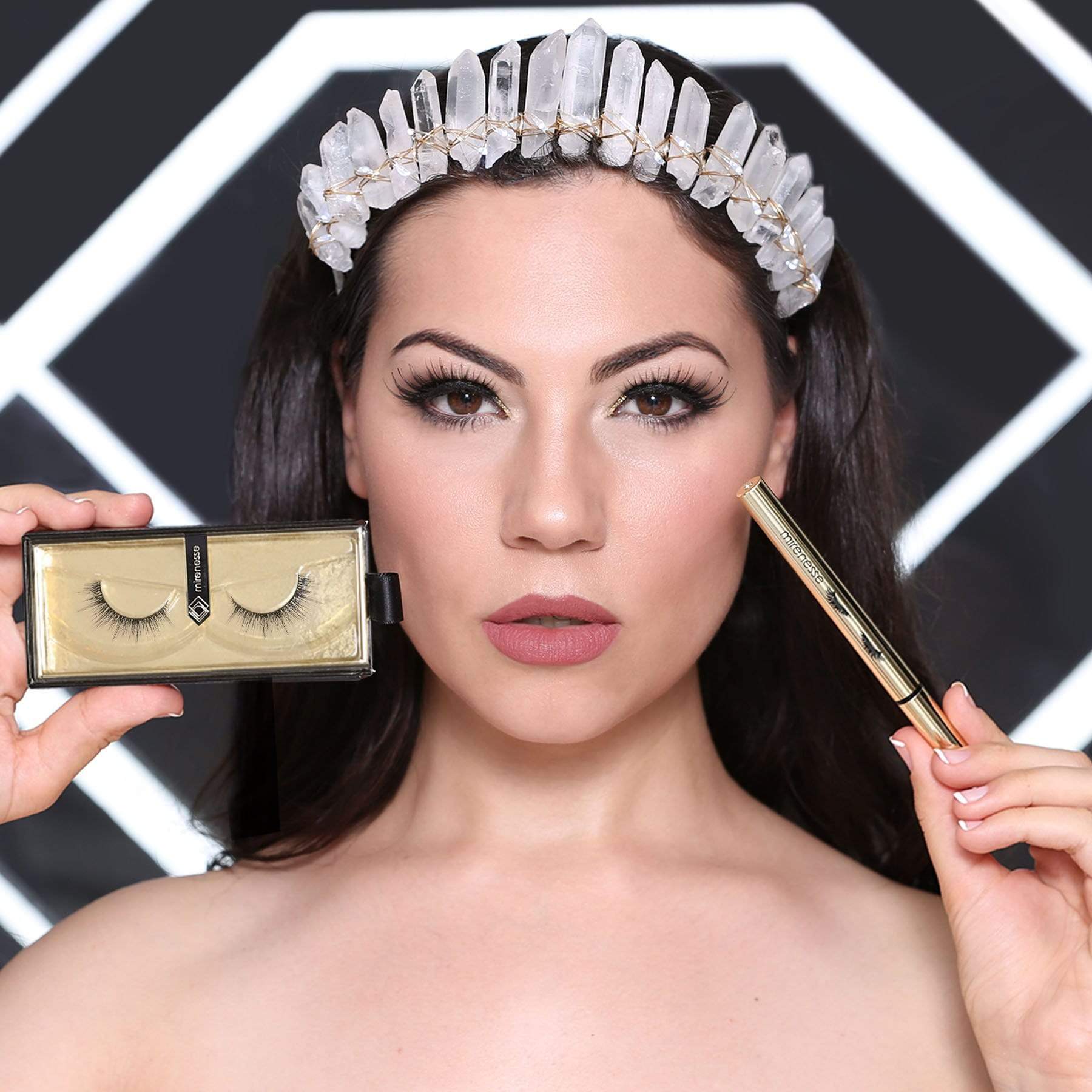 MIRENESSE PACK LASHES Adhesive Liner + Reusable False Lash Bond Kit  3. Natasha 5d Faux Mink