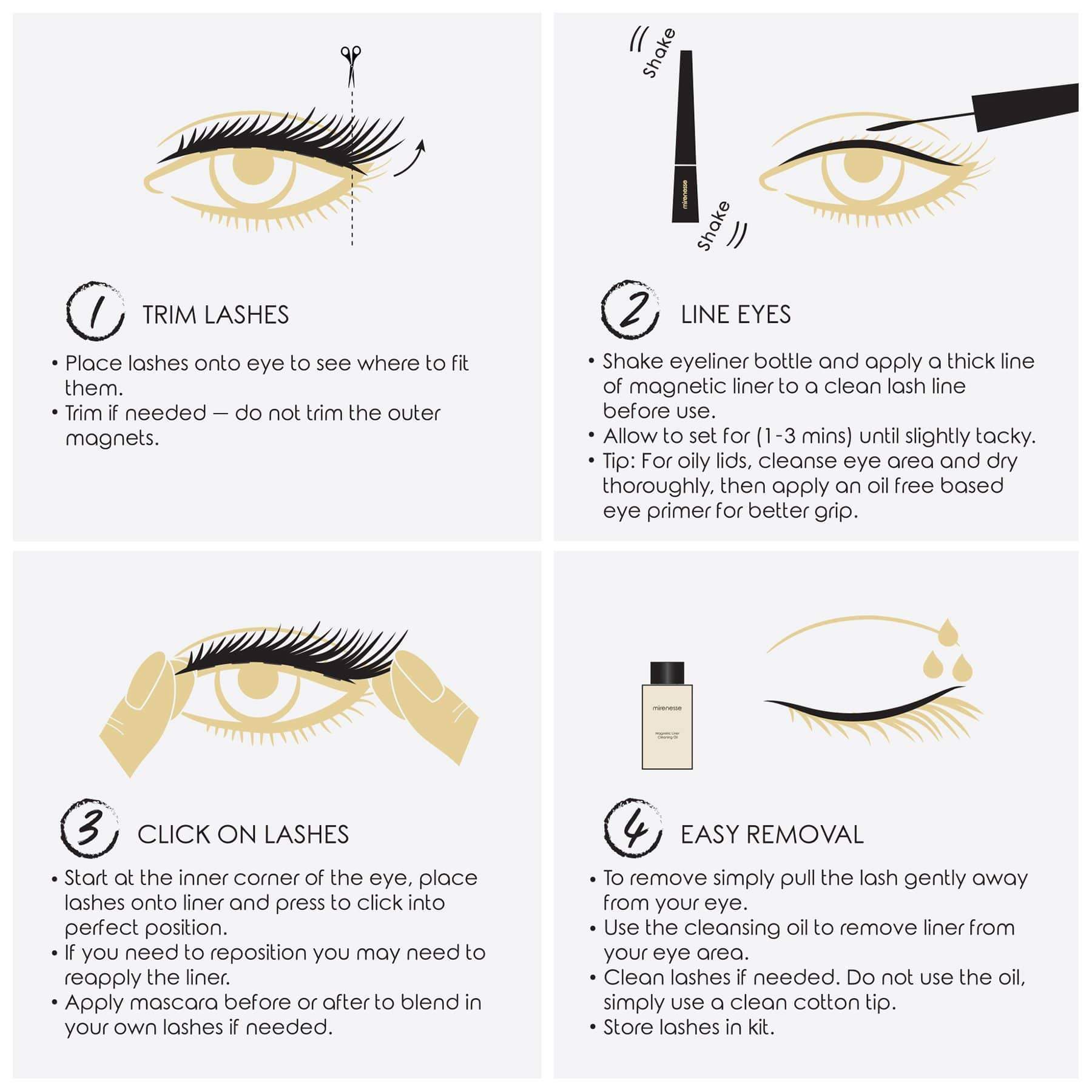 MIRENESSE PACK LASHES Magnomatic Magnetic Liner Lash Kit-Classic Camilla