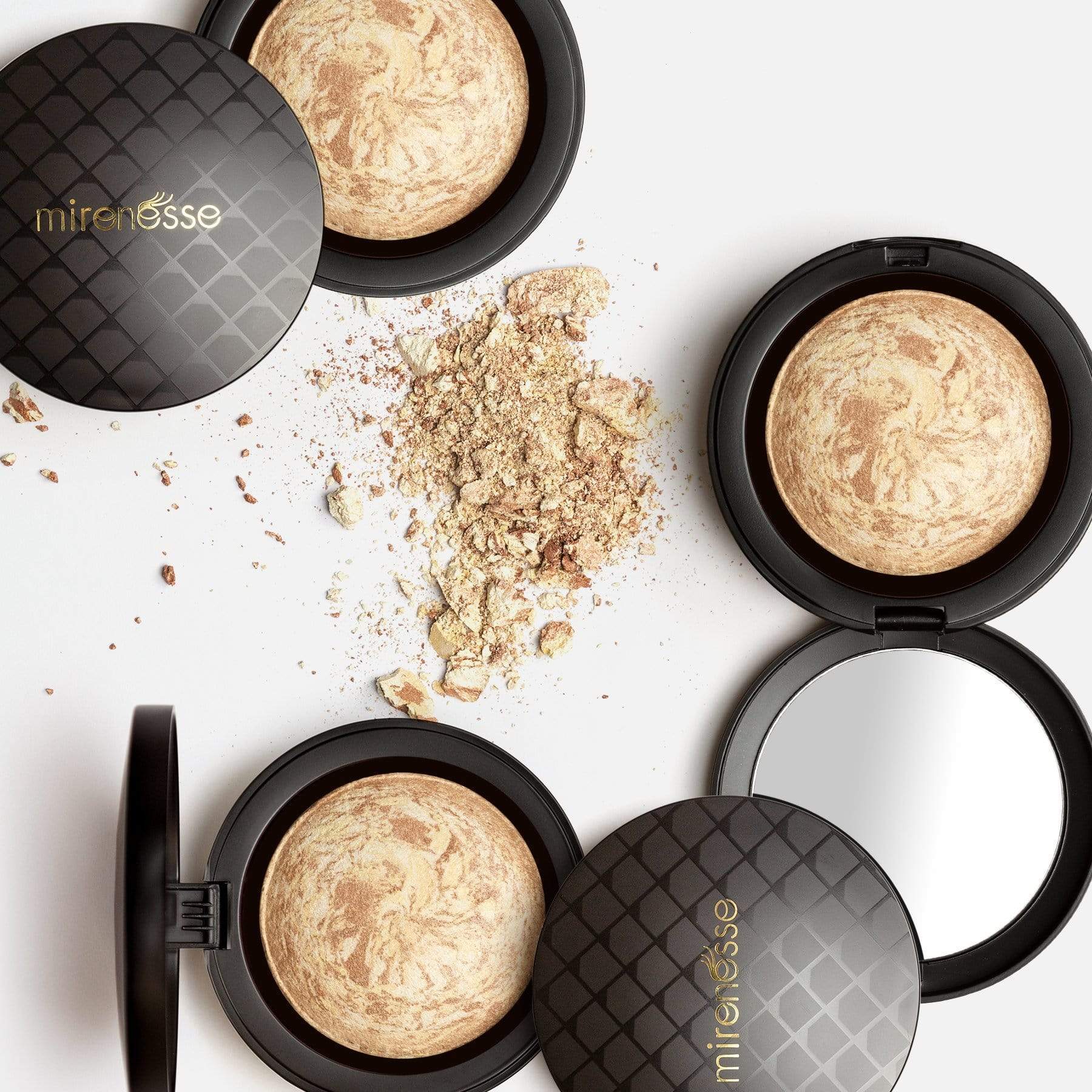 MIRENESSE BLUSH 12g / 0.42oz / 4. Gold Digger Marble Mineral Blush Face Powder 4. Gold Digger