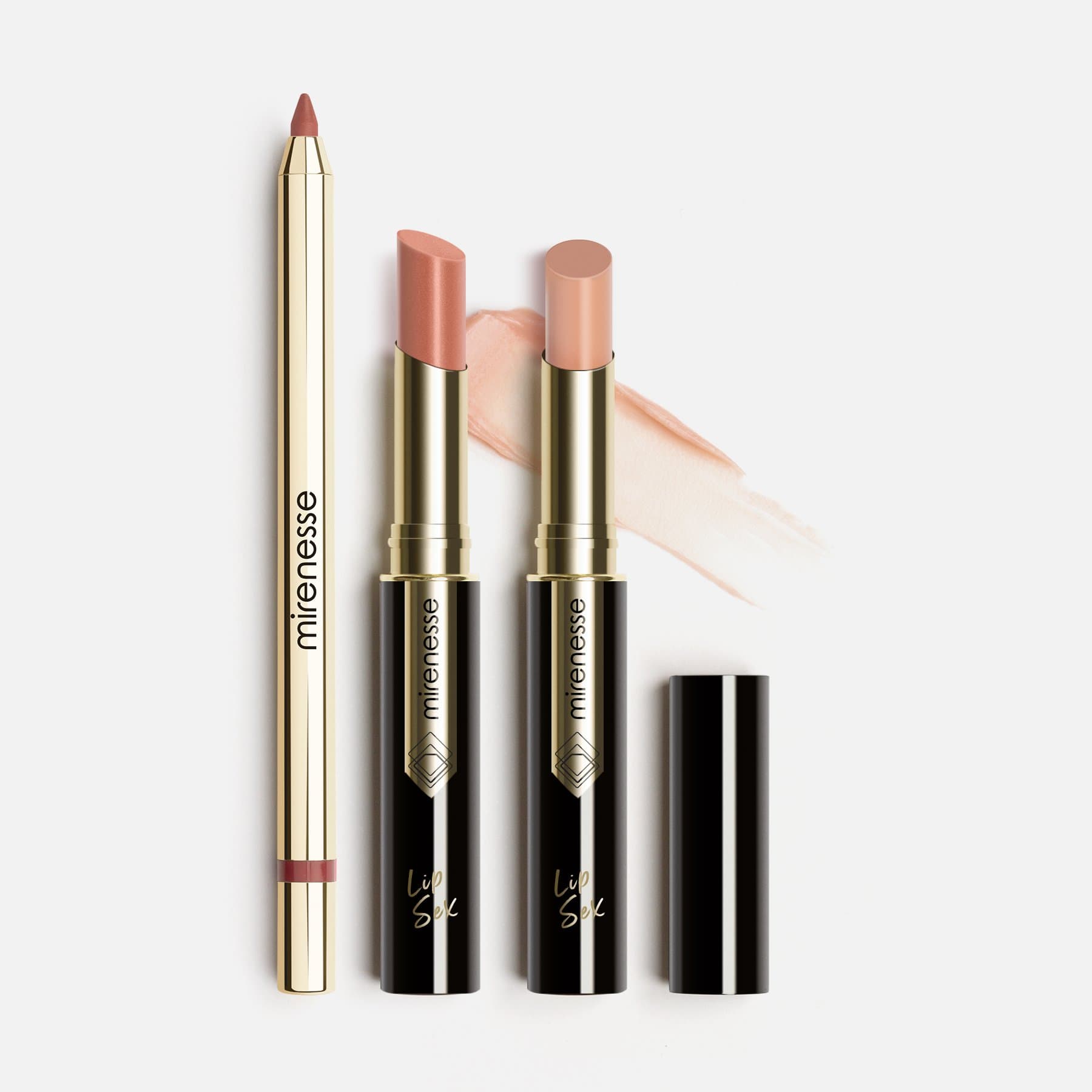 MIRENESSE PACK LIP Lets Get Nude- Lip Sex Plump Fill Tint Trio