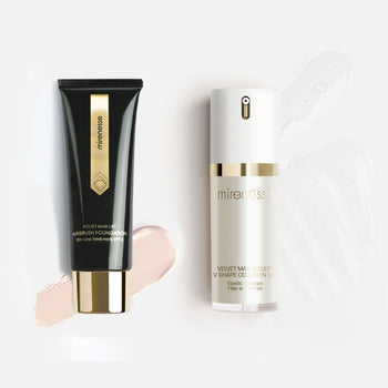 MIRENESSE PACK FOUNDATION 0.202kg / 7.12oz / 11. Porcelain Velvet Maxi Lift Airbrush Foundation + Maxisculpt Collagen Primer  Filler