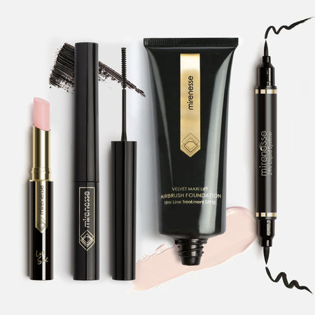 MIRENESSE PACK FACE 0.139kg / 4.90oz / 11. Porcelain Velvet Maxilift Airbrush Foundation Sexy Kit-4 Pce