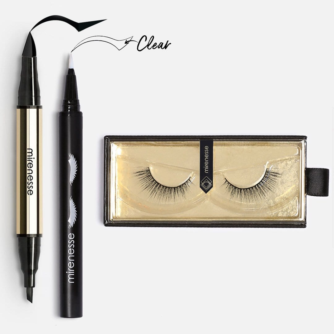 MIRENESSE PACK EYE Natural - Easy False Lashes & 4D Wing Stamp Liner