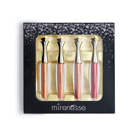 MIRENESSE PACK LIP Diamond  Velvet Lip Plumpers Collection 4 Full Size Gift Lip Kit